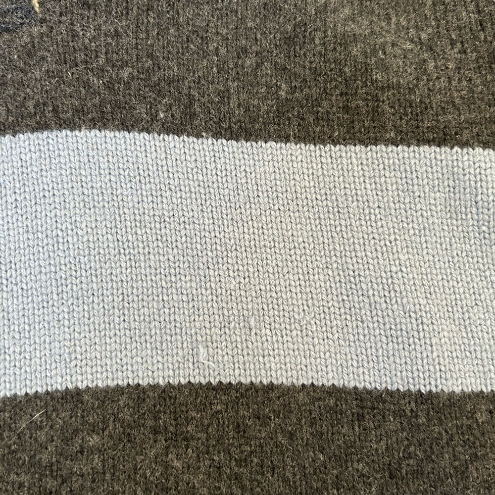 madewell blue and dark grey rugby sweater - Picture 10 of 11